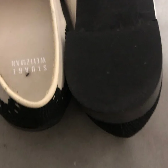Stuart Weitzman Black and White Oxford Loafers - Picture 4 of 5